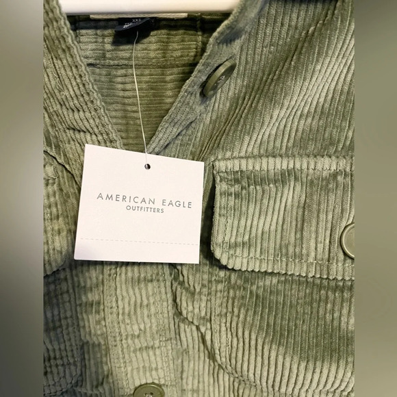 Sz US XXS AE women OVERSIZED CORDUROY SHIRT cotton,polyester NWT - Picture 4 of 7